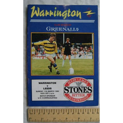 1990 programme Warrington v. Leeds