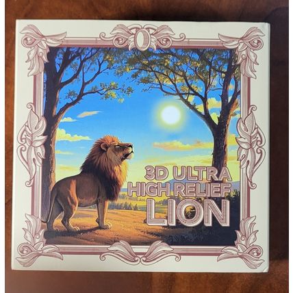 1 Oz Silver Collectible 2025 3D Ultra High Relief Lion Serial # 105 Of 300