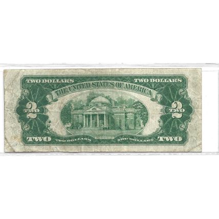 1928-F Large red Seal, $2.00 Bill VF