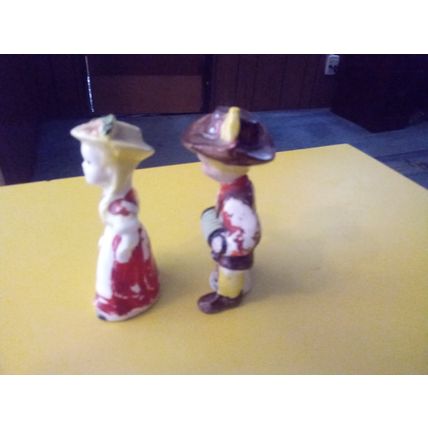 Old Vintage Original Cowboy & Cowgirl Salt & Pepper Shakers 1950s