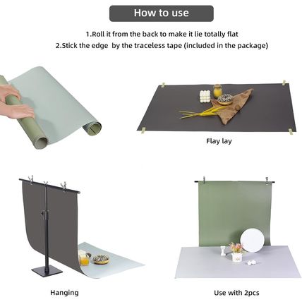 Photography Backdrops Small Product Background: Flat Lay Seamless Paper Props -