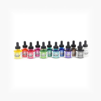 Dr. Ph. Martin'S Bombay India Ink (Set 1) Ink Set, 1.0 Oz, Set 1 Colors, 1 Set o