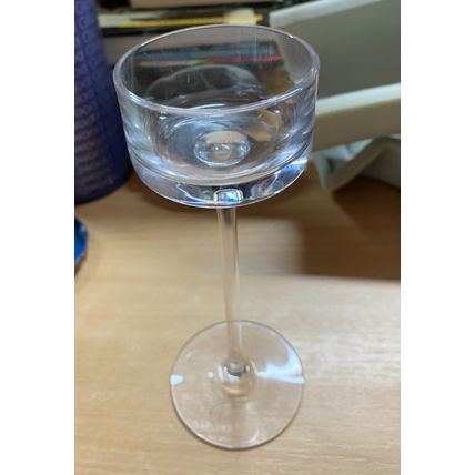 WEDGWOOD GLASS CANDLE HOLDER 5.5" TALL (P4)