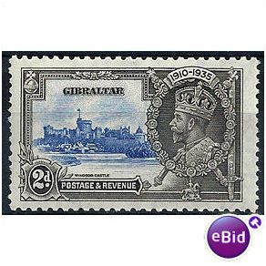 Gibraltar 1935 SG114 2d Ultra & Grey-Black Mounted Mint