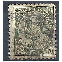 Canada 1903.SG186 20c Deep Olive-Green Good/Fine Used.