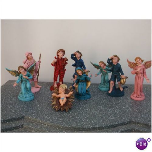 Vintage Nativity People Christmas Figures Made In Italy