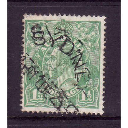 AUSTRALIA 1923 SG 61 1 1/2d GREEN FINE USED