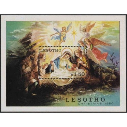 Lesotho QEII 1980 Christmas Miniature Sheet Unmounted Mint NHM SG 430 stamp
