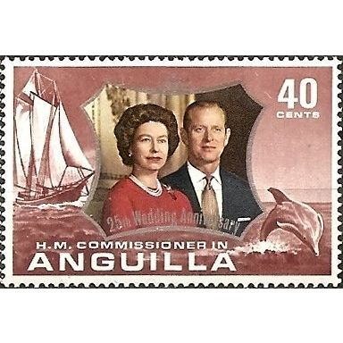 Anguilla 1972 Royal Silver Wedding 40c Unmounted Mint MNH SG 146 Sc 162 stamp