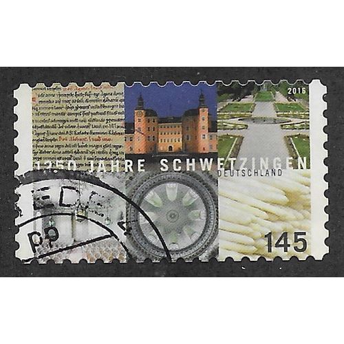 GER 2016 €1.45 (S/A) '1250TH ANN OF SCHWETZINGEN' FINE USED (EBID61-664)