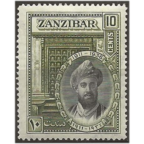 Zanzibar 1936 SG323 10c Black & Olive-Green Mounted Mint .. ..
