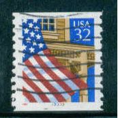 Used 2913 32c U.S. Flag Over Porch Fine CNS 33333 W0846