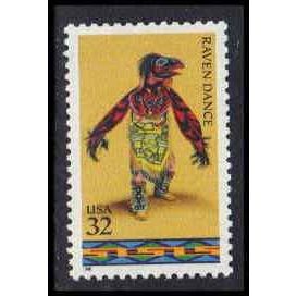 3075 32c Raven Dance Fine MNH W5264
