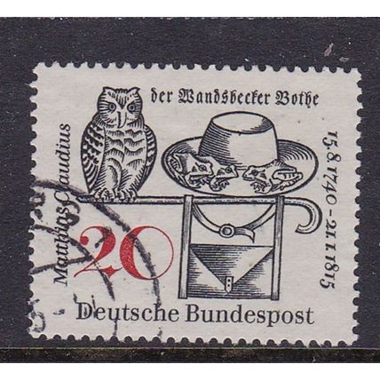 GERMANY 1965 150th DEATH ANNIV CLAUDIUS USED SG1383 #1