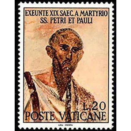 Vatican 1967 Peter & Paul 20L MNH Stamp