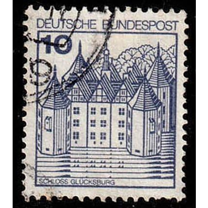 Germany 1977 Bundespost Buildings Castles 10Pfg Used Stamp.