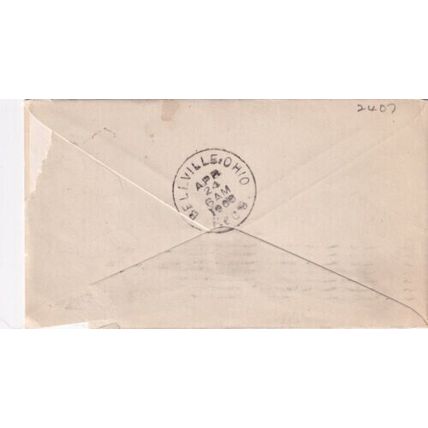 United States 1905 Toledo OH-Belleville OH Cover Toldeo cancel written