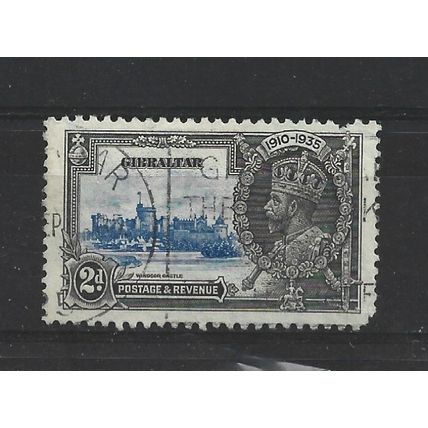 Gibraltar.SG114 2d Ultramarine and Grey-Black.Fine Used.Mar24