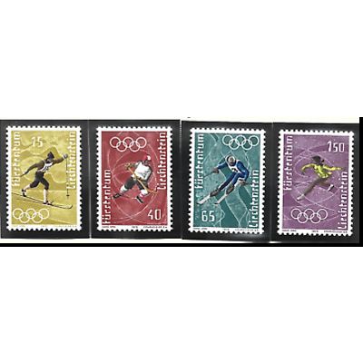 Liechtenstein Stamps Scott #492 To 495, Mint Lightly Hinged