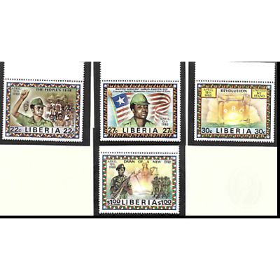 Liberia Stamps Scott #893 To 896, Mint Never Hinged