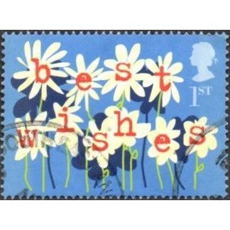 2002 "Ocassions" Greetings Stamps 1st Val, Flowers, Best Wishes. Very Fine Used.