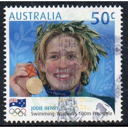 Australia 2004 Olympic Gold Medal Winners - Jodie Henry 100m F/Style 50c Used