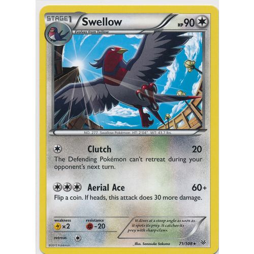Pokemon Roaring Skies #71/108 Swellow