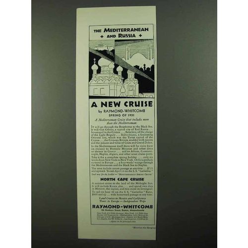 1931 Raymond-Whitcomb Cruise Ad - Mediterranean Russia