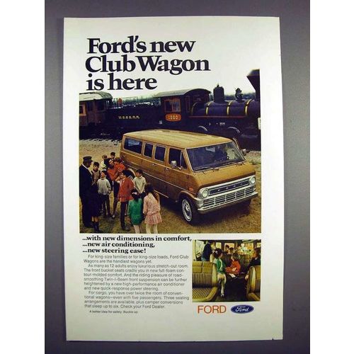 1970 Ford Club Wagon Van Ad - New Is Here!