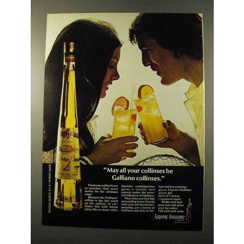 1972 Galliano Liquore Ad - May All Your Collinses Be