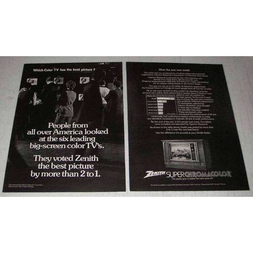 1972 Zenith Television Ad - Looked at the Six Leading