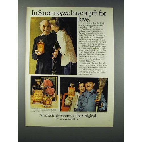1978 Amaretto Di Saronno Liqueur Ad - Gift for Love