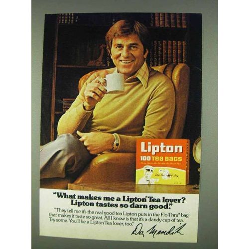 1978 Lipton Tea Ad - Don Meredith - Tea Lover