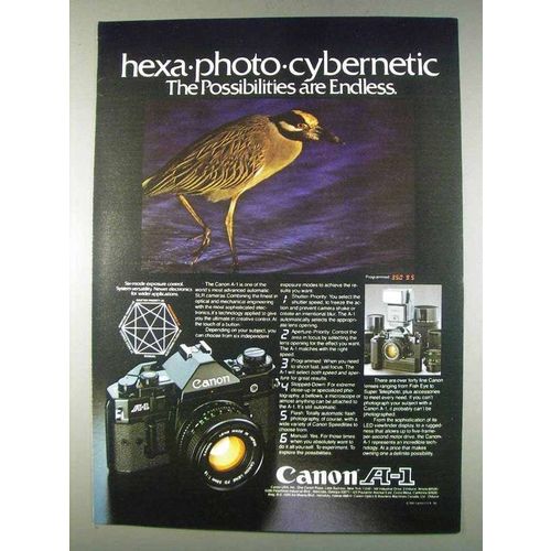 1982 Canon A-1 Camera Ad - Hexa-Photo