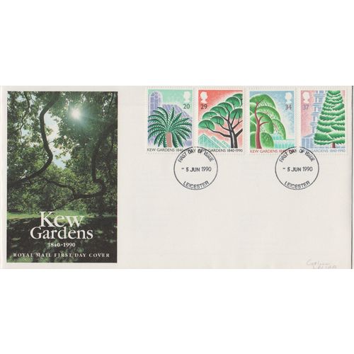 GB 1990 Kew Gardens set GPO FDC Leicester pm see others