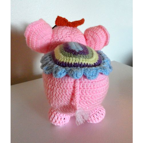 Ellie elephant crochet toy 13 inches long x 7 inches high