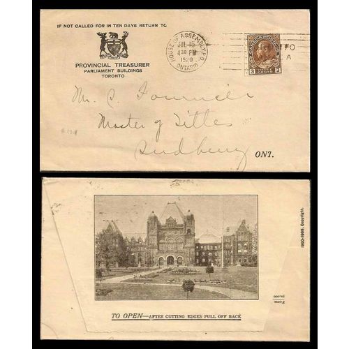 Canada Admiral 3 Cent Rate 1920 Illustrated Toronto ONT