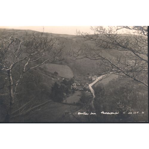 Vintage B&W PC - Hunter's Inn, Parracombe, Devon