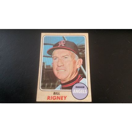 1968 Topps Card # 416 Bill Rigney Excellent (5) California Angels