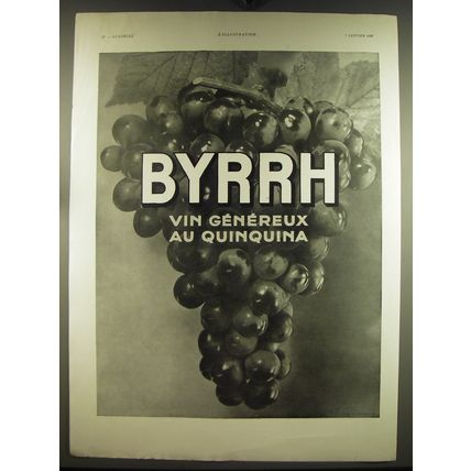 1933 Byrrh Wine Ad - in French - Byrrh vin genereux au quinquina