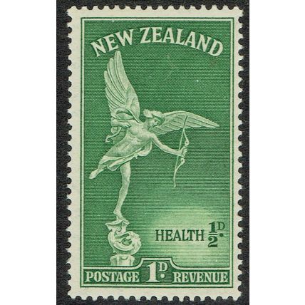 New Zealand 1947 Health Issue 1d + ½d Green SG690 UM