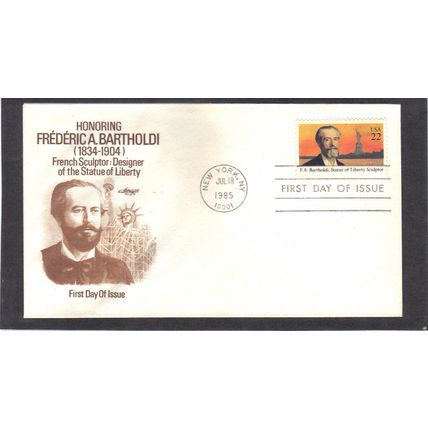 FDC Artmaster 2147 22c Frederic Bartholdi (Cachet-U/A) CV39313