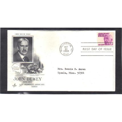 FDC Art Craft 1291 30c John Dewey (Cachet-Typed/A) CV40682
