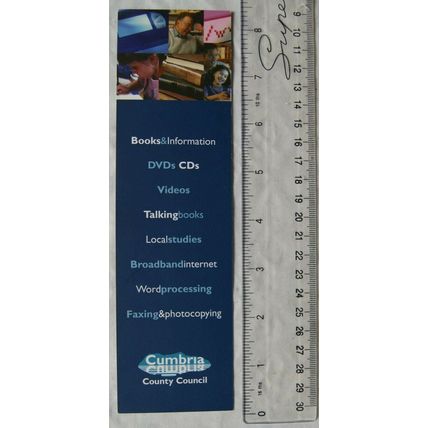 Bookmark - Cumbria County Council, Kendal Library