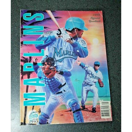 Lot of 3 Florida Marlins Baseball Books and Magazines, 1993-2003