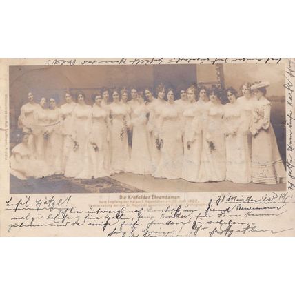 Allemagne Die Krefelder Ehrendamen 1902 German Postcard