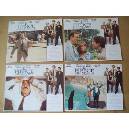 Cinema FIERCE CREATURES John Cleese, Jamie Lee Curtis Lobby Card Set (8)