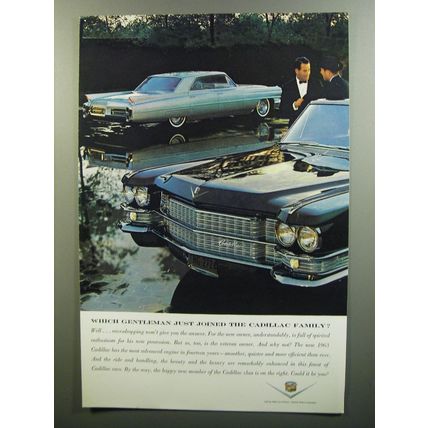 1962 Cadillac Cars Ad - Which gentleman just joined the Cadillac family?