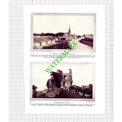Portarlington Scenes Ireland - 1920's Cutting / Print