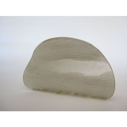 Glossy lite gray hair claw clip